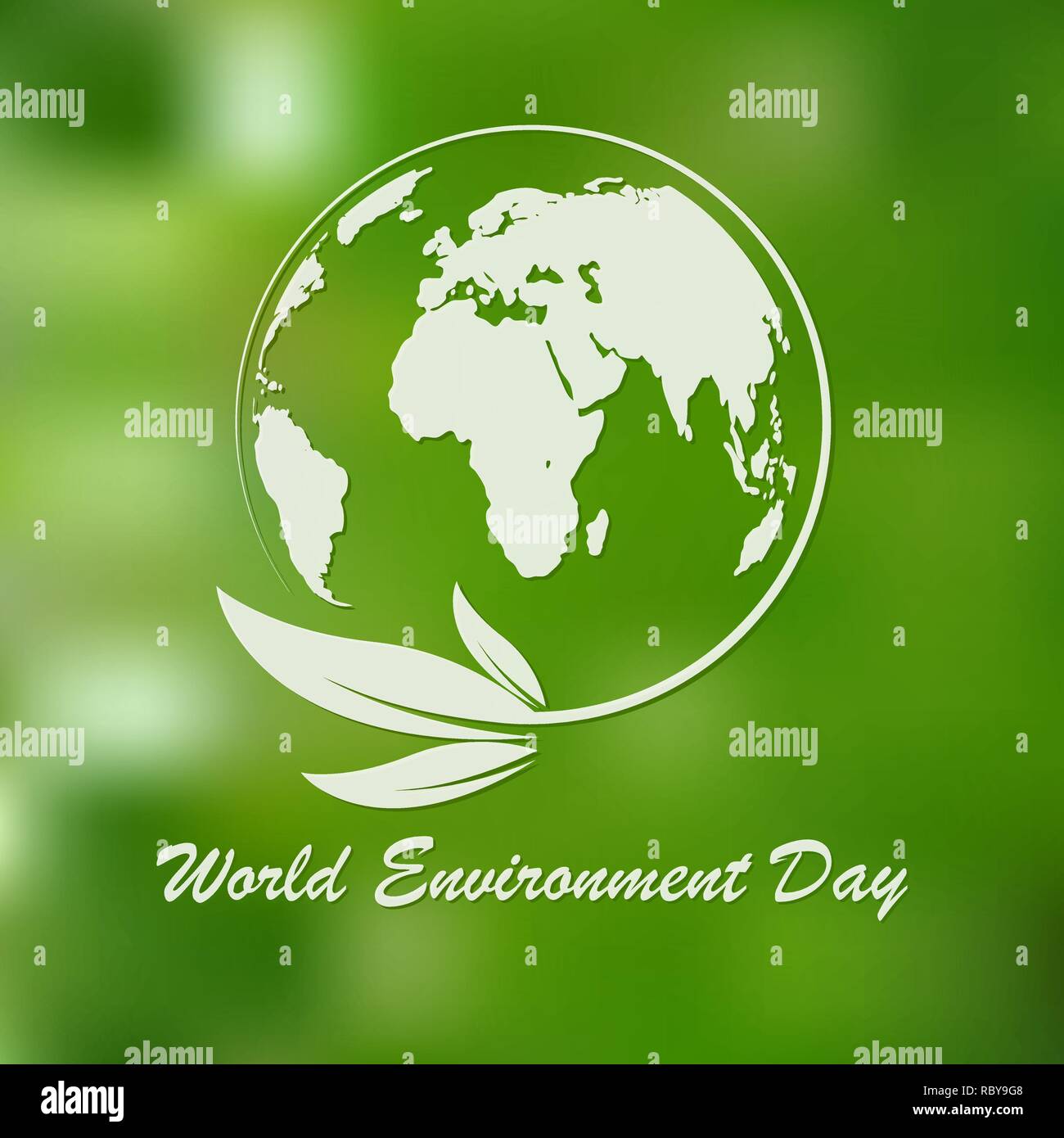 World Environment Day Banner Vector Illustration Globe With