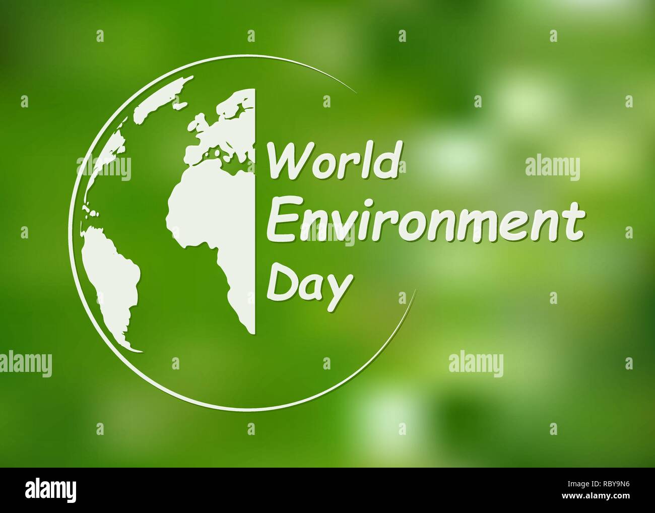 World Environment Day Banner Vector Illustration Globe With