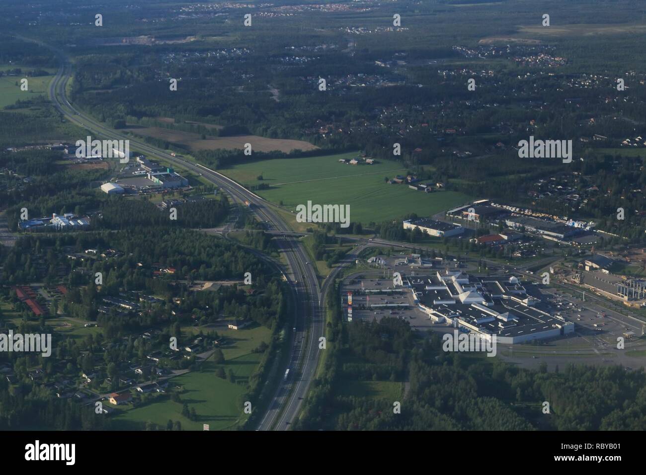 Aerial view Kempele 20160621 01. Stock Photo