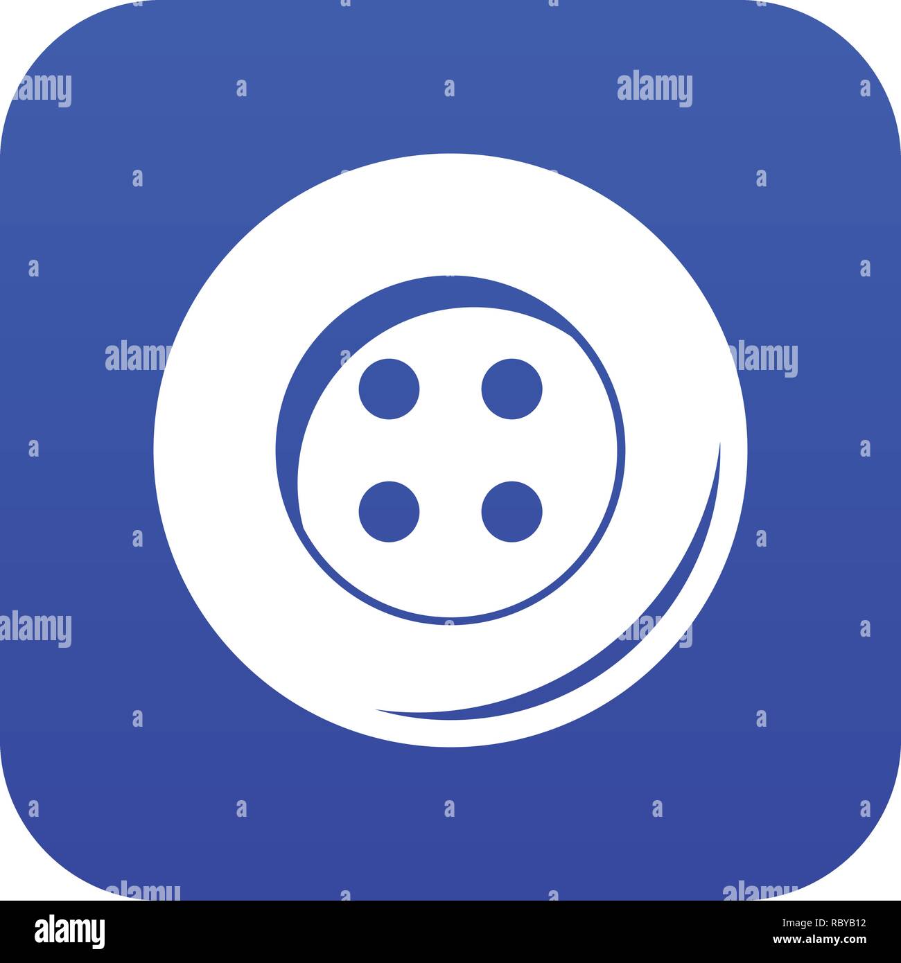 Button for sewing icon digital blue Stock Vector Image & Art - Alamy