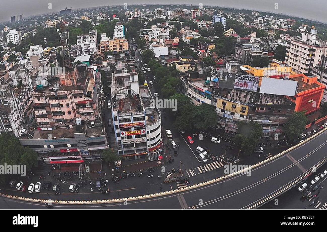 Street View Of Nagpur Aerial View Of Nagpur Stock Photo - Alamy