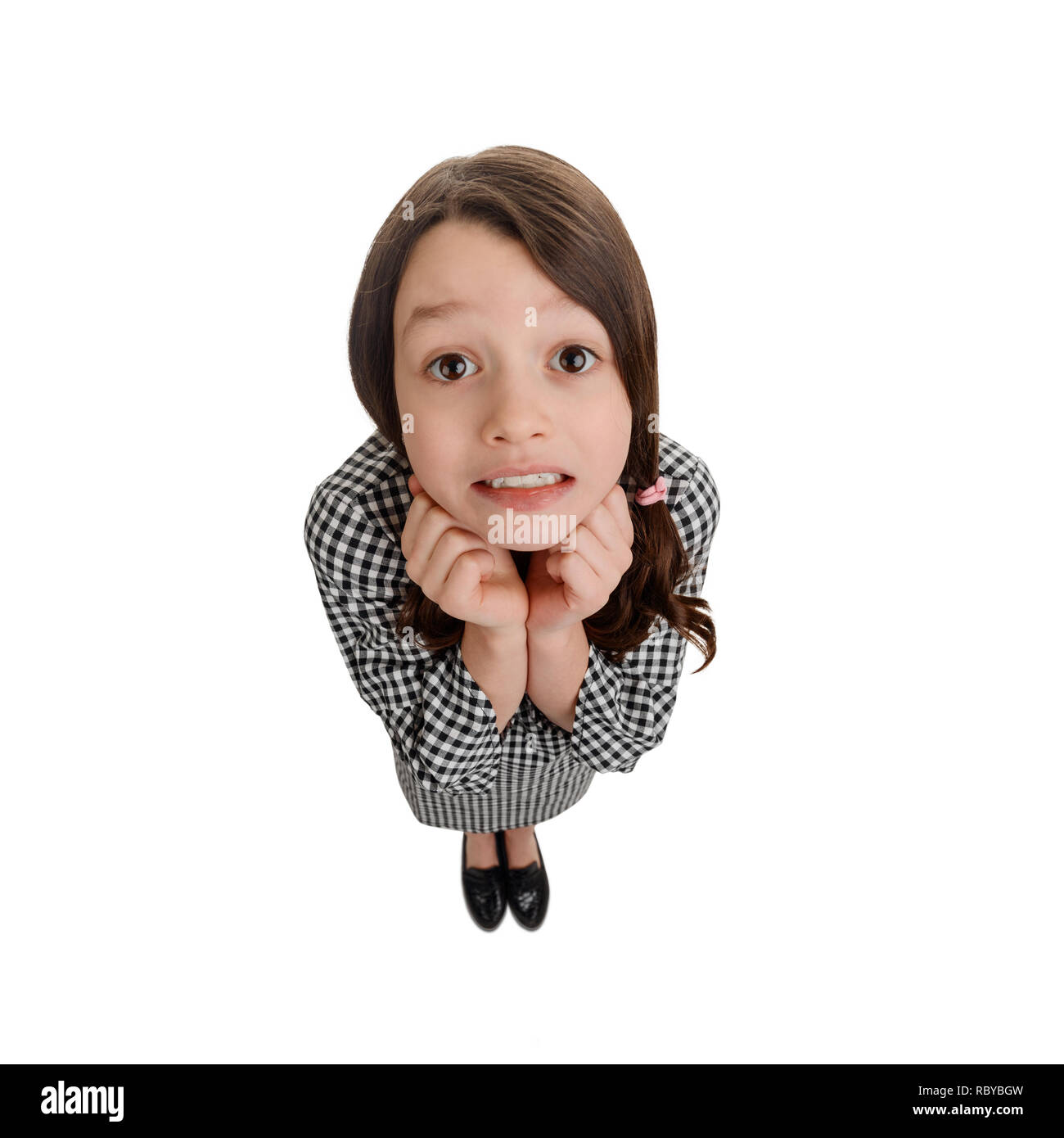 Child asking for forgiveness Stock Photo