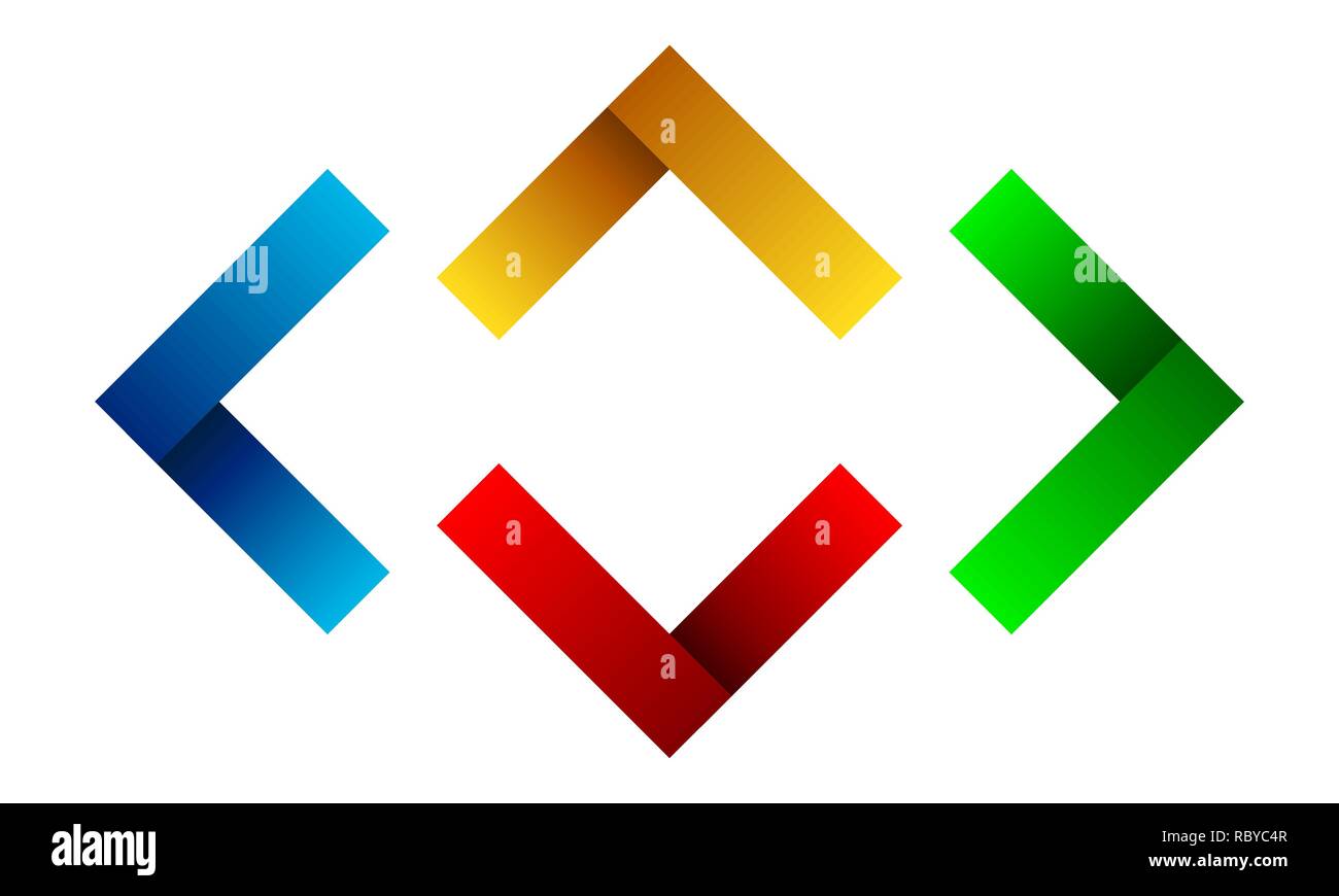 Set of colored arrows. Vector illustration. Arrows collection isolated ...