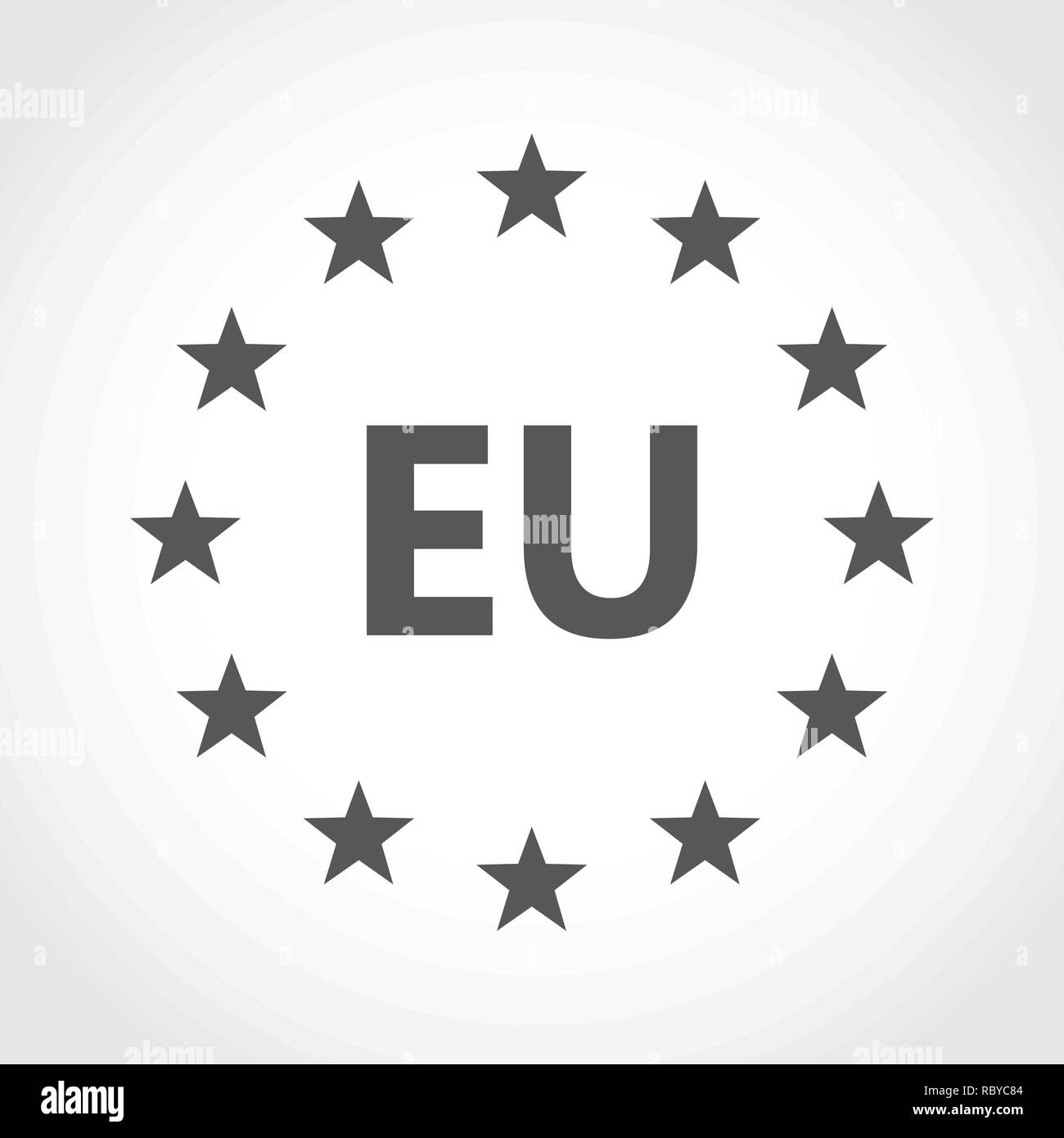 European union logo. Vector illustration. EU icon with round stars Stock Vector