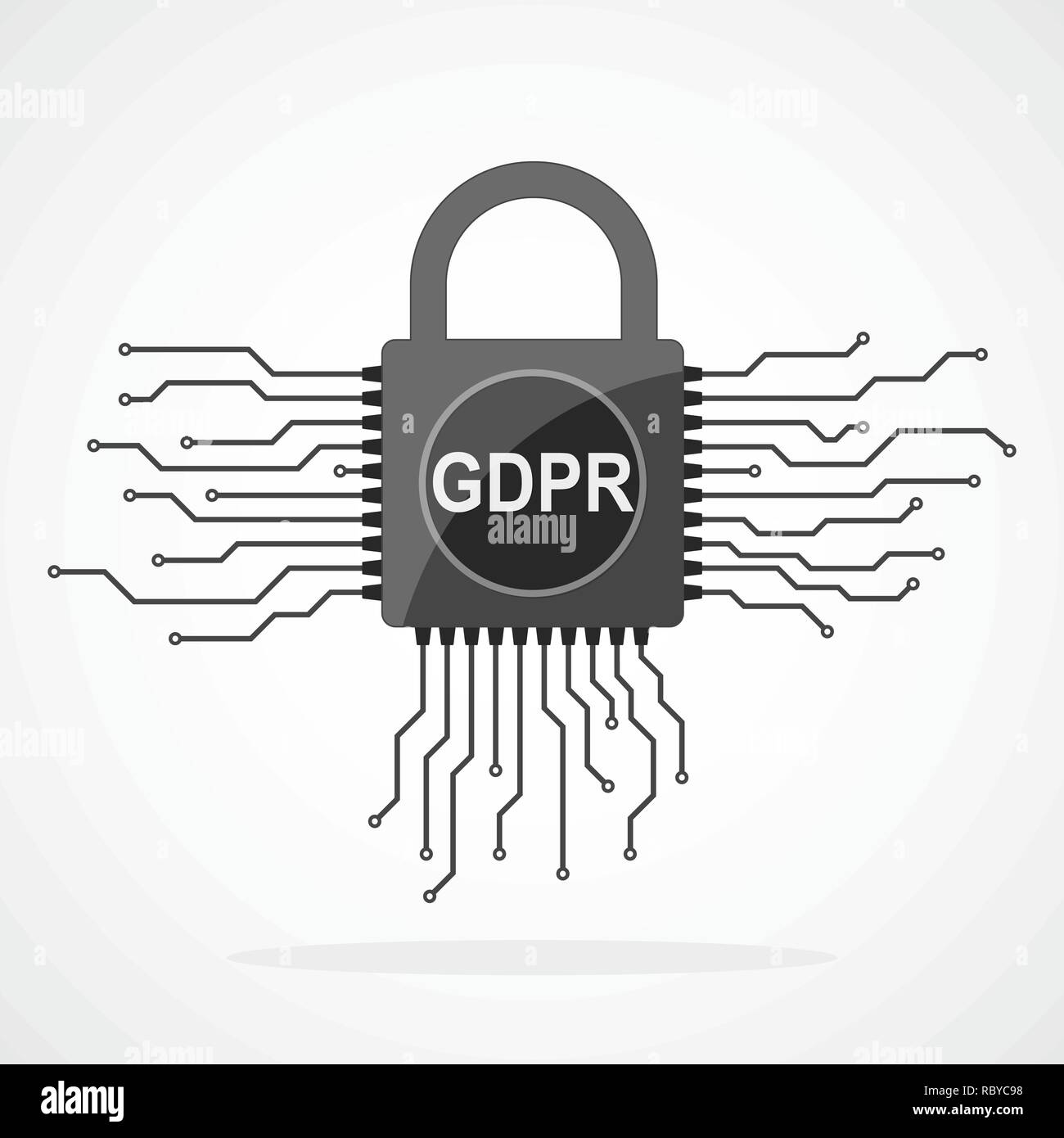 General Data Protection Regulation (GDPR). Vector illustration. GDPR ...
