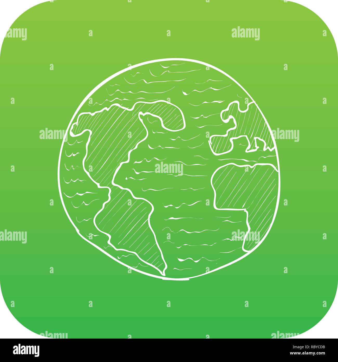 Globe icon green vector Stock Vector Image & Art - Alamy