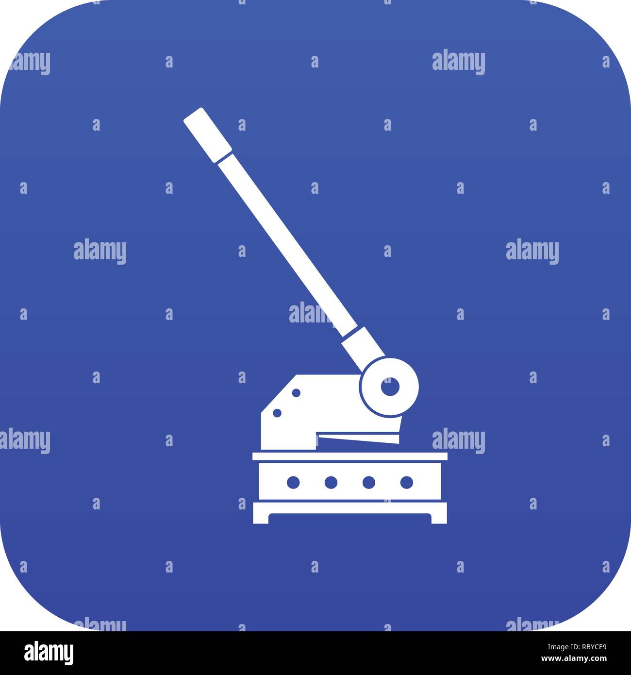 Cutting machine icon digital blue Stock Vector