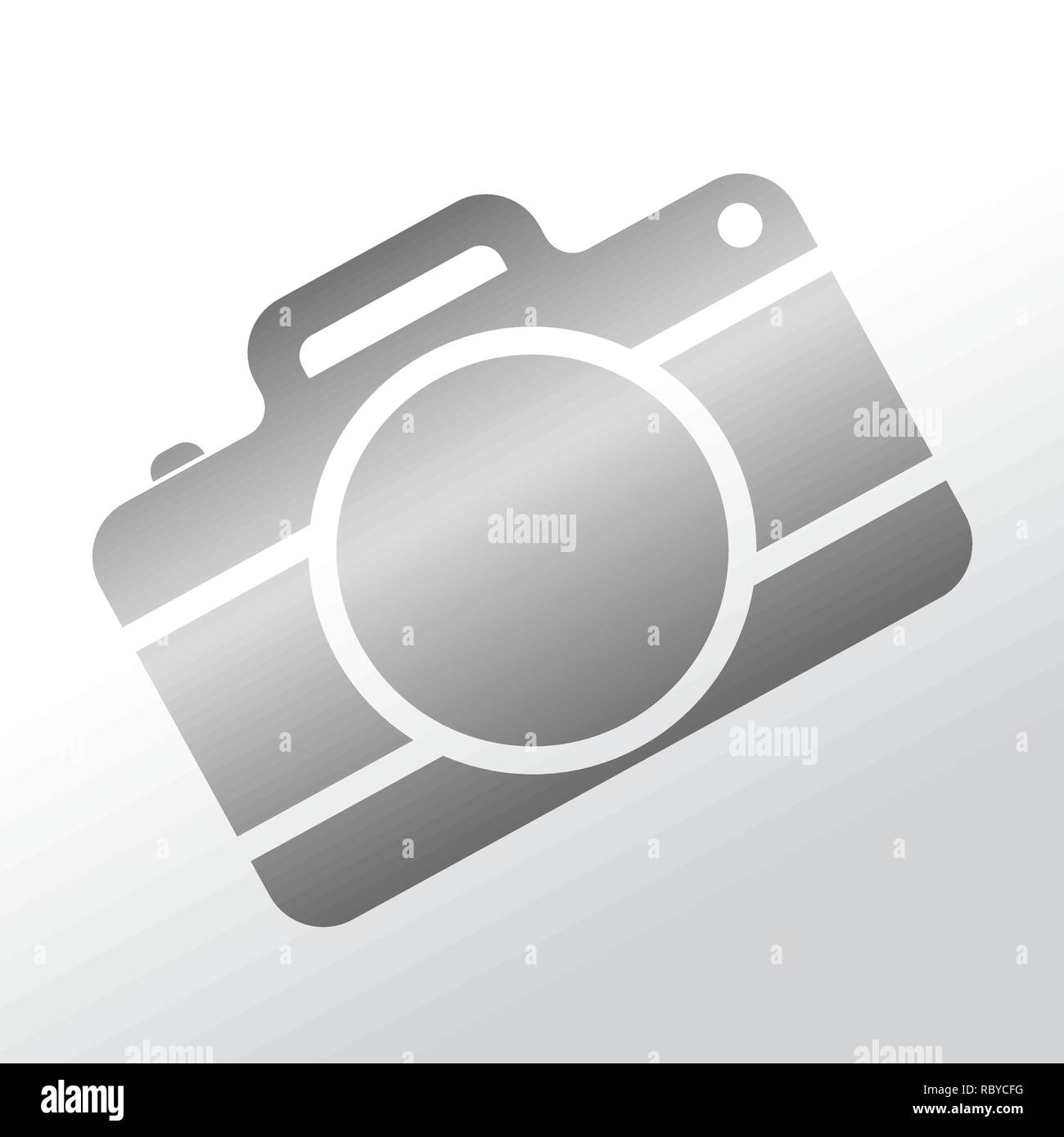Gray photo camera icon. Vector illustration. Camera icon, isolated on light background. Stock Vector