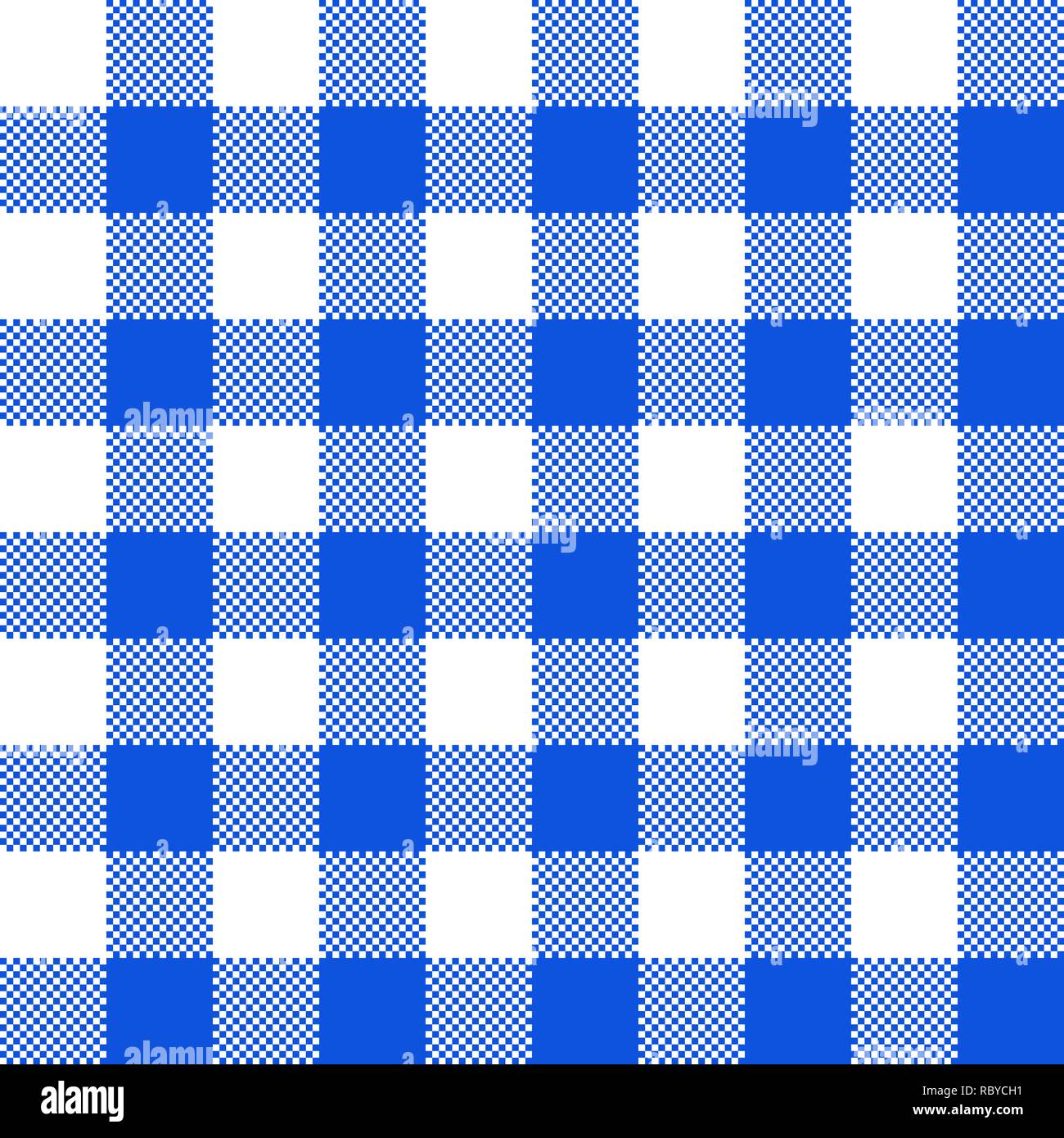 Blue fabric texture. Vector illustration. Flat tablecloth pattern Stock Vector