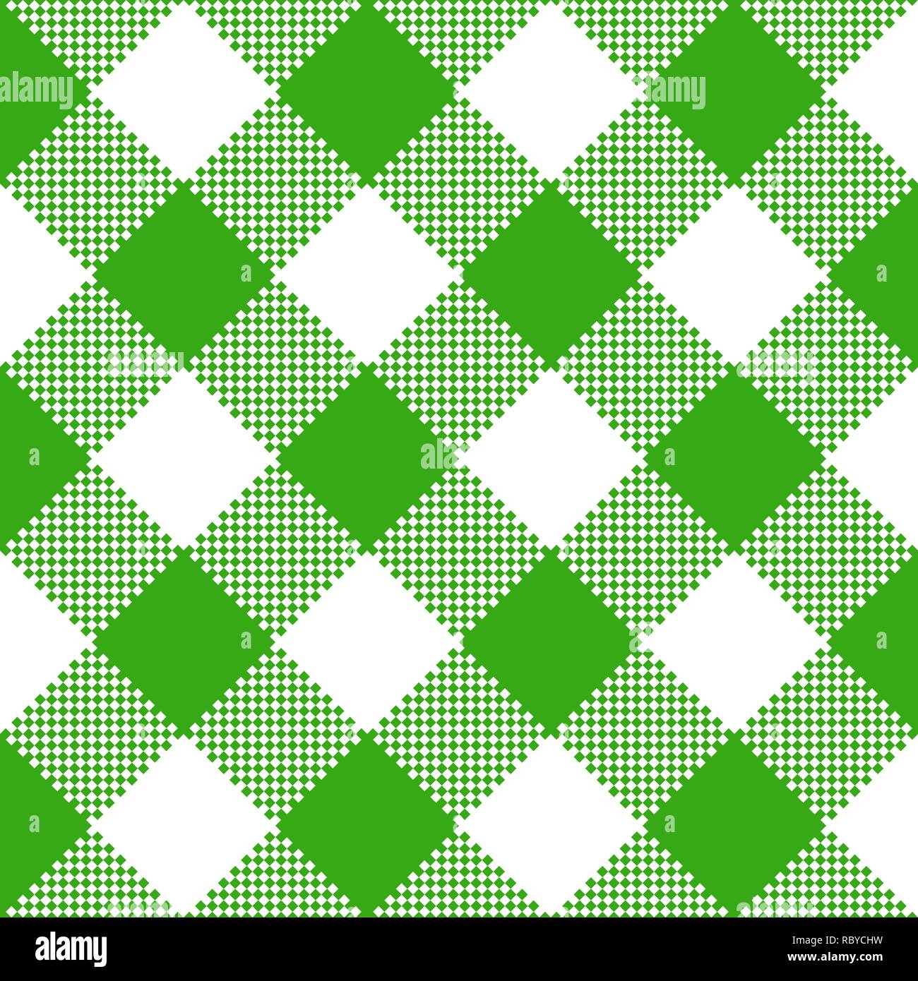 Green fabric texture. Vector illustration. Flat tablecloth pattern Stock Vector