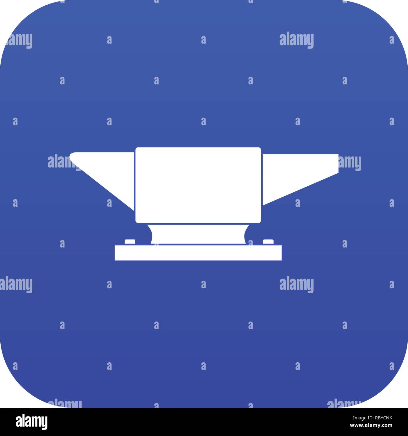 Anvil icon digital blue Stock Vector