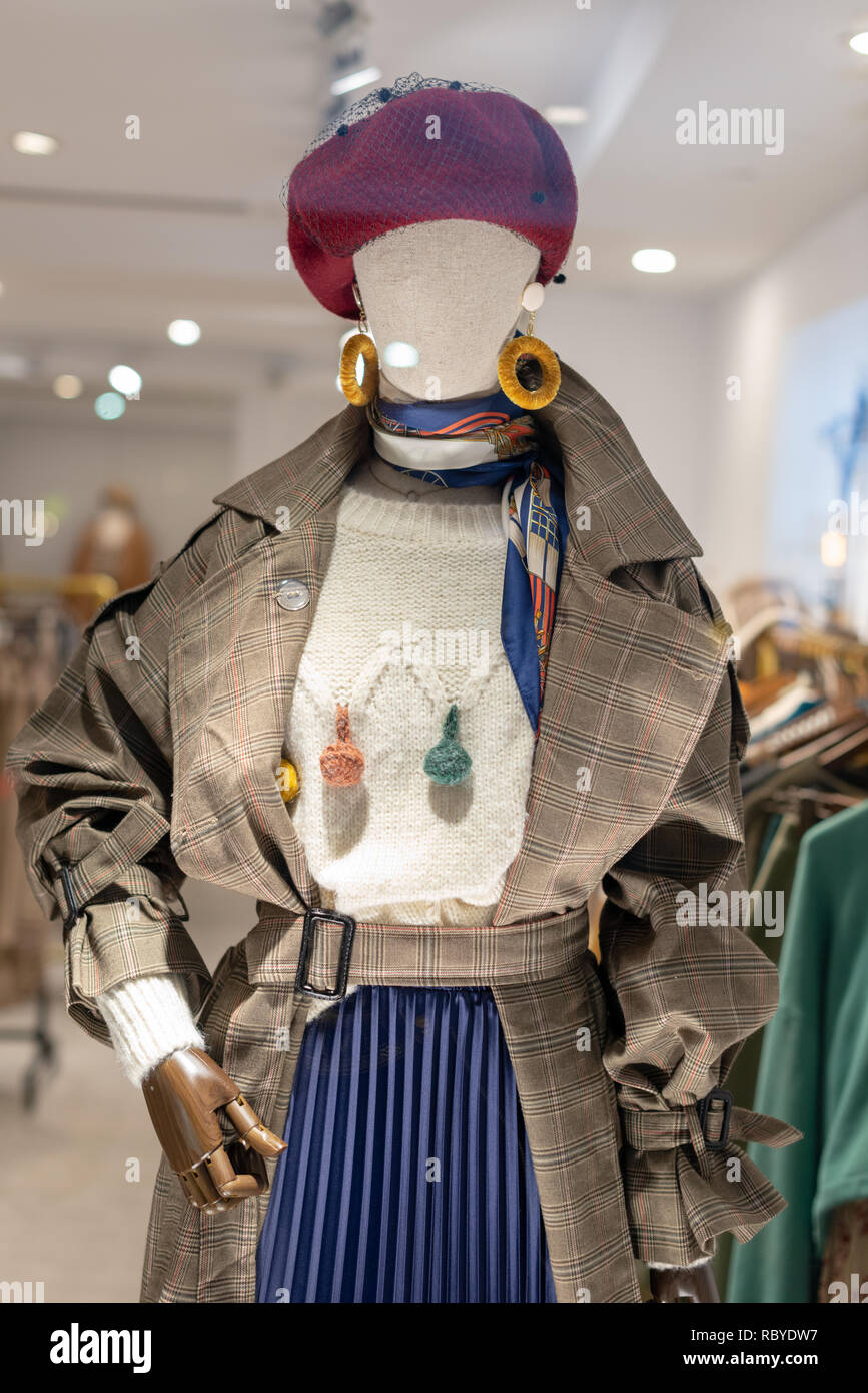 Female mannequin in a fashion store Stock Photo