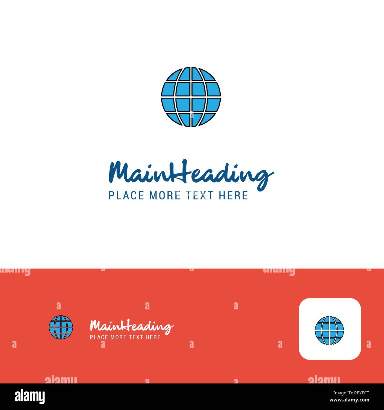 Creative Globe Logo Design Flat Color Logo Place For Tagline