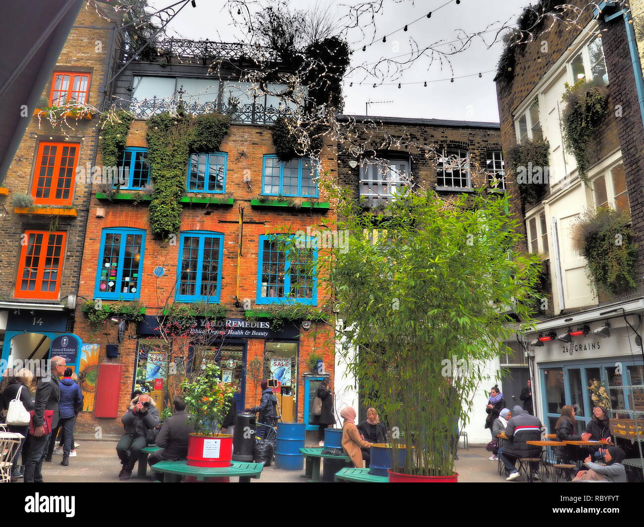 Neal s Yard Square in Covent Garden London UK Stock Photo Alamy