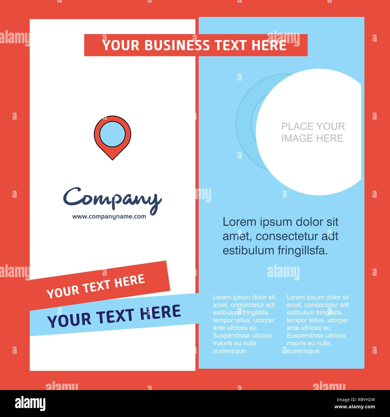 Map navigation Company Brochure Template. Vector Busienss Template ...