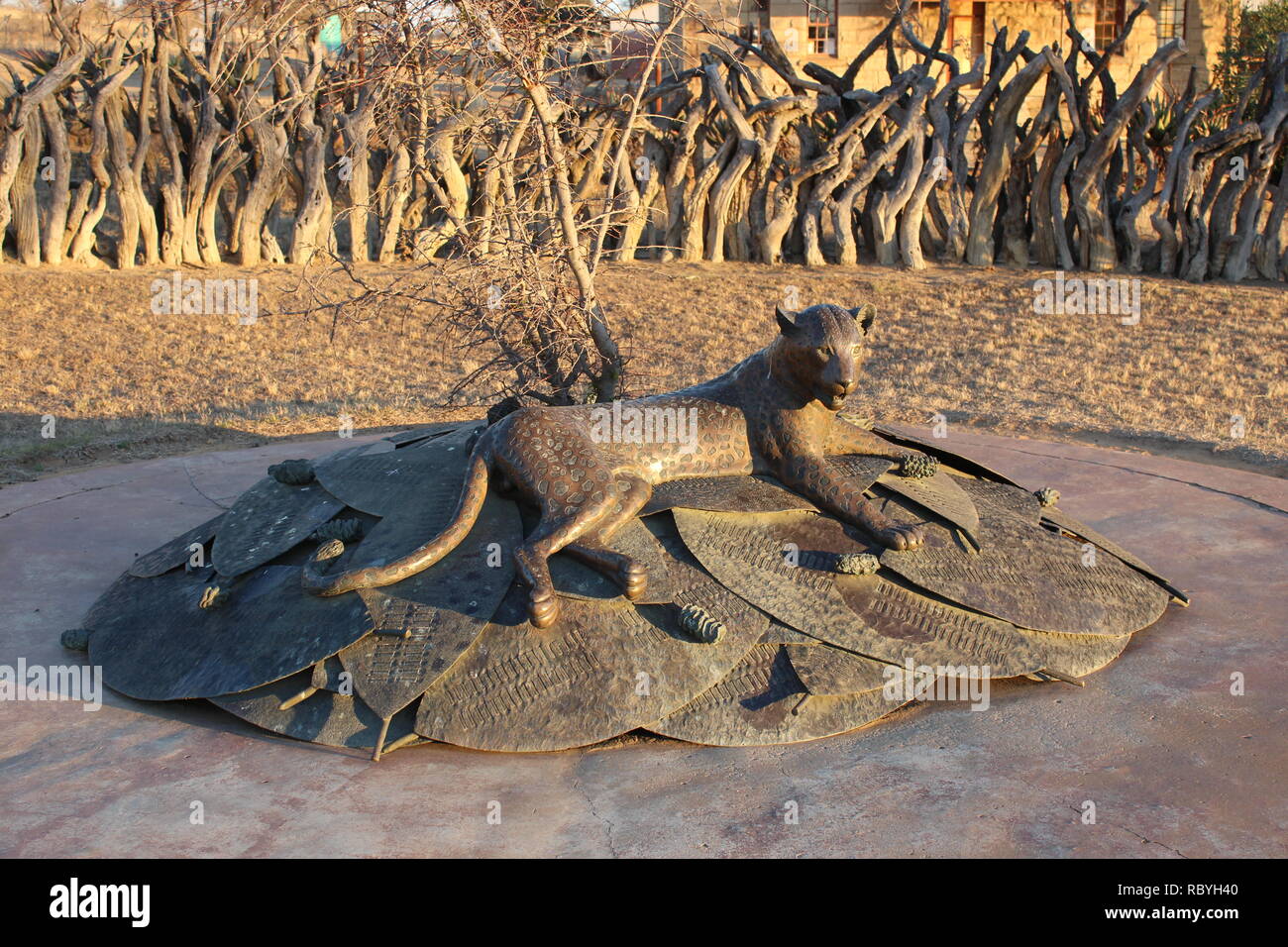 Memorial to the Zulus killed in The Battle of Rorke's Drift in KwaZuluNatal, South Africa Stock