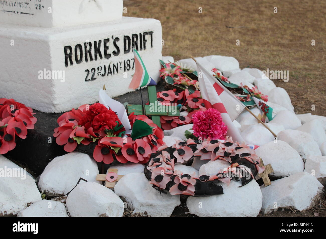 Memorial to the British soldiers killed in The Battle of Rorke's Drift in KwaZuluNatal, South