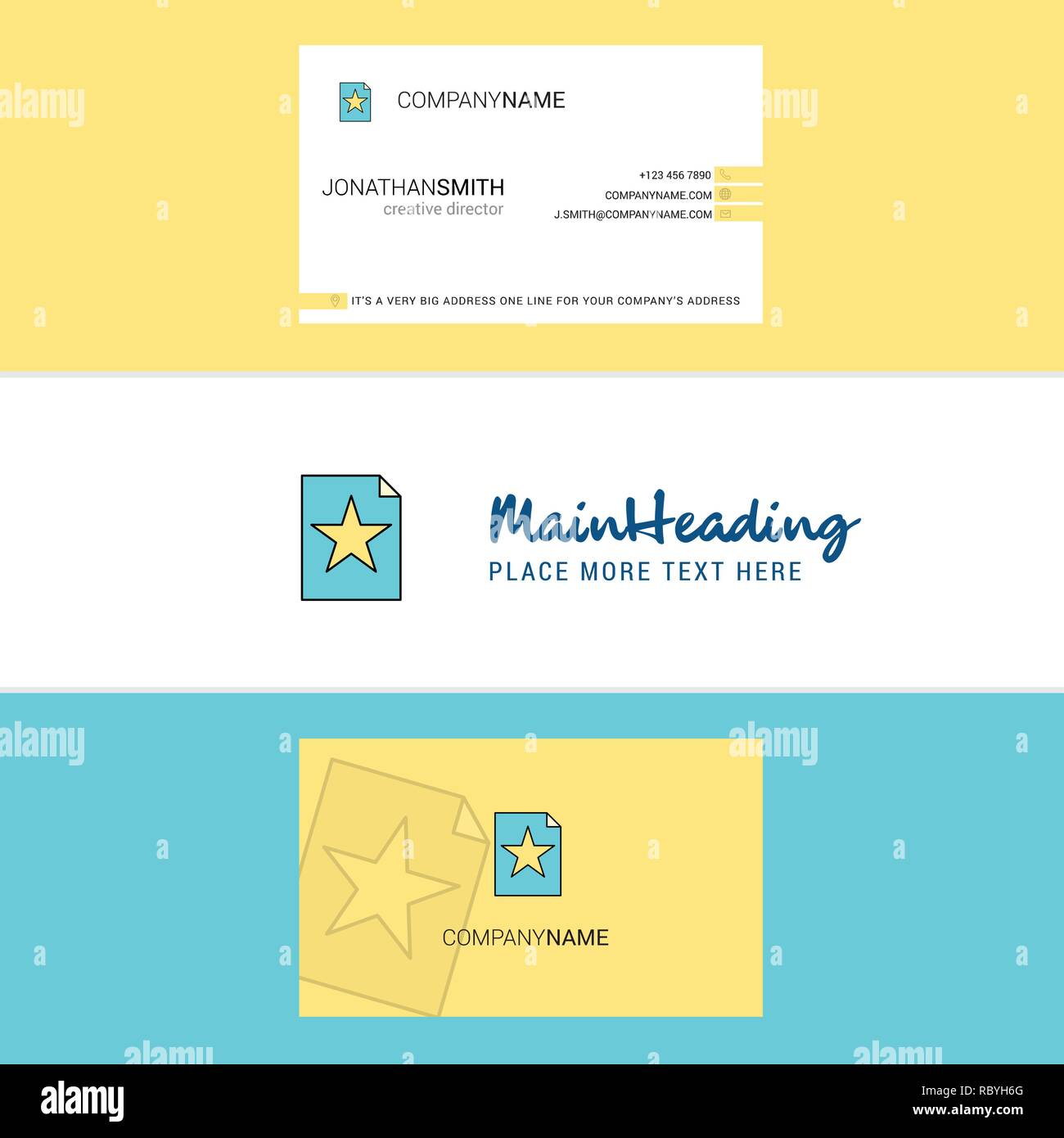 Beautiful Text file Logo and business card. vertical Design Vector ...