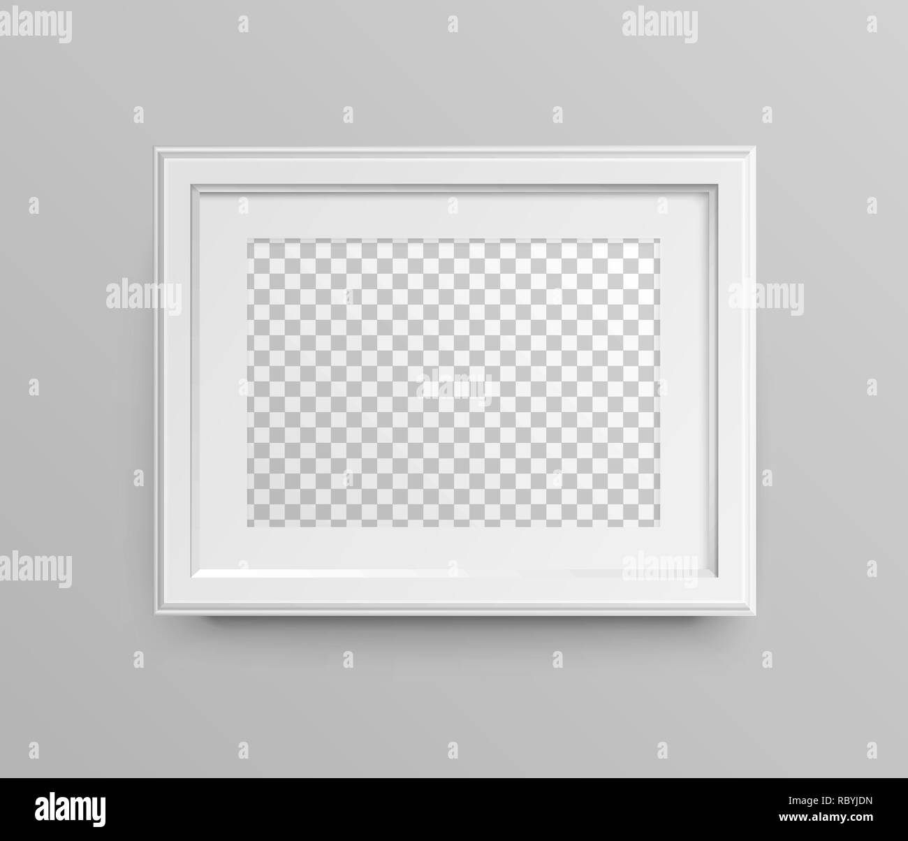 Realistic horizontal frame. Vector illustration Stock Vector Image