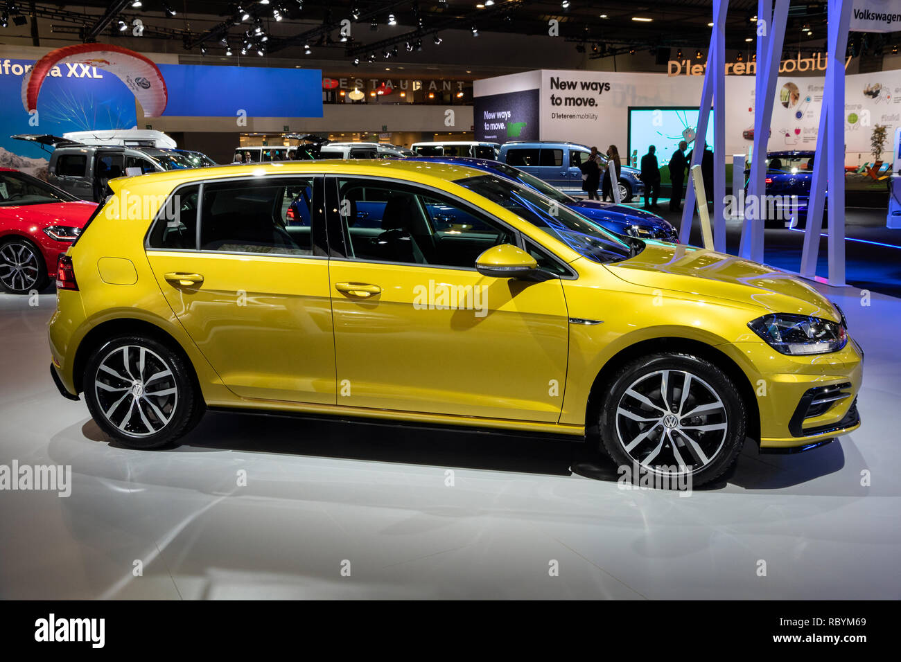 BRUSSELS - JAN 10, 2018: Volkswagen Golf GTI car showcased at the Brussels  Expo Autosalon motor show Stock Photo - Alamy