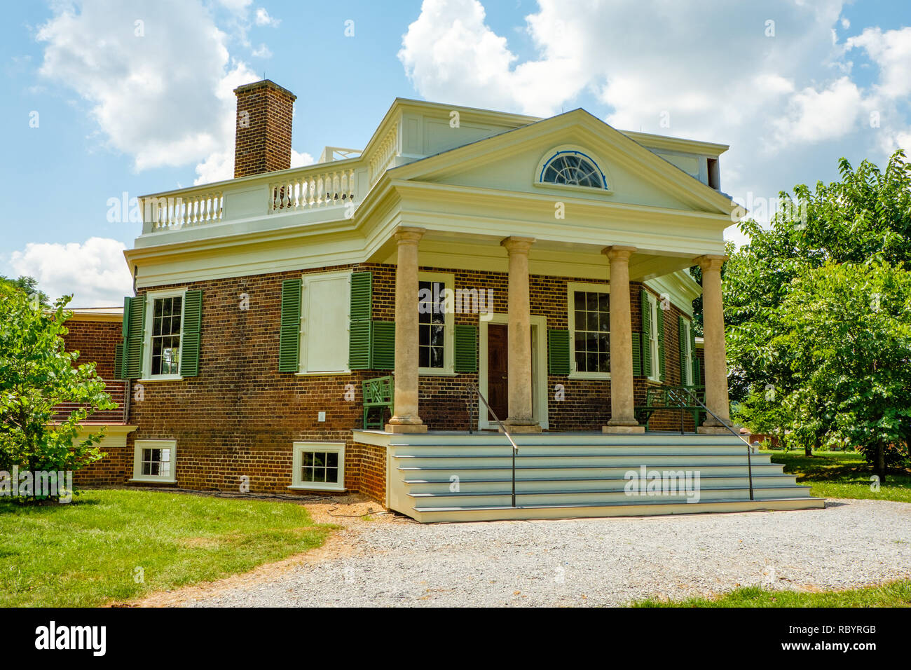 Poplar Forest, 1542 Bateman Bridge Road, Forest, Virginia Stock Photo