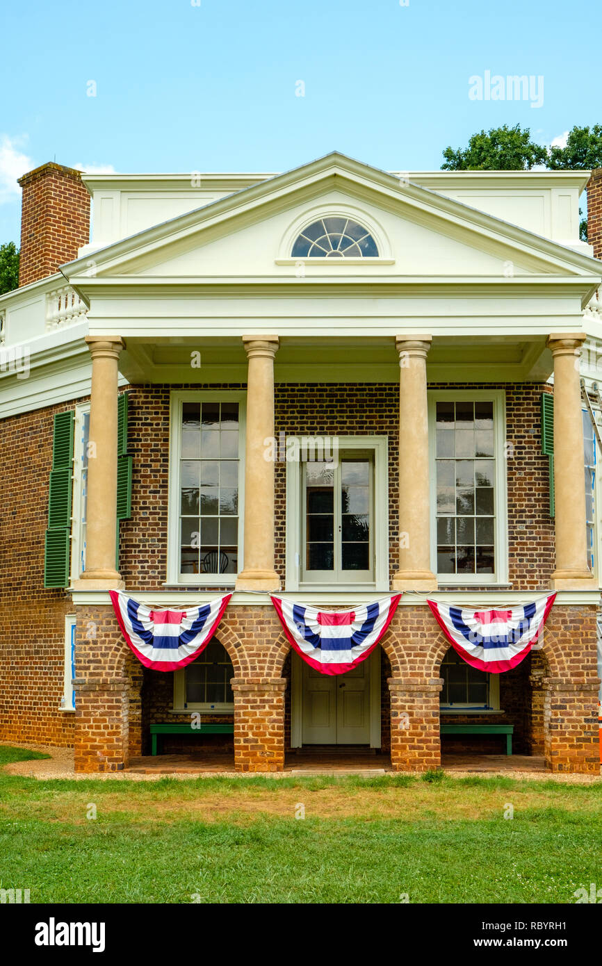 Poplar Forest, 1542 Bateman Bridge Road, Forest, Virginia Stock Photo