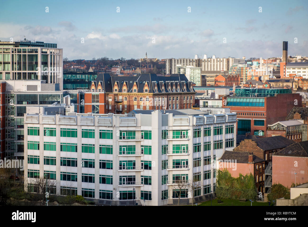 Leeds city skyline, West Yorkshire, UK Stock Photo