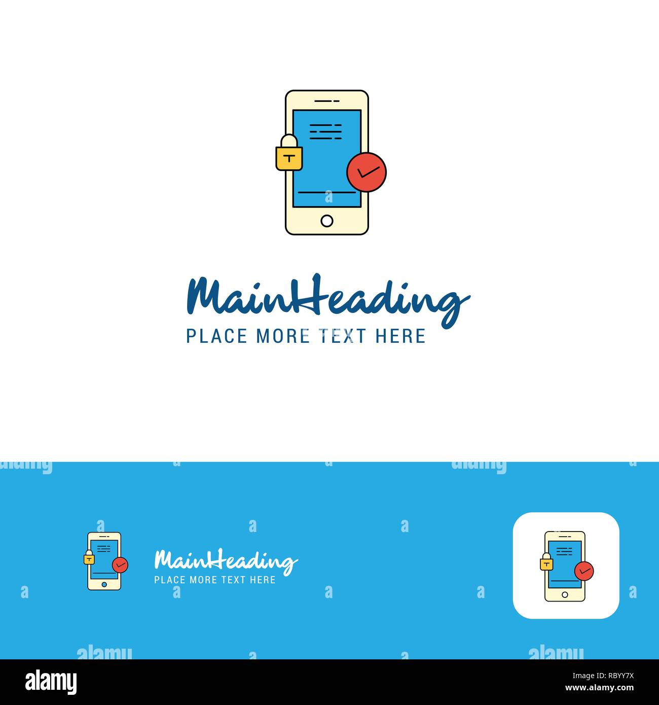 Creative Smartphone Logo Design Flat Color Logo Place For Tagline