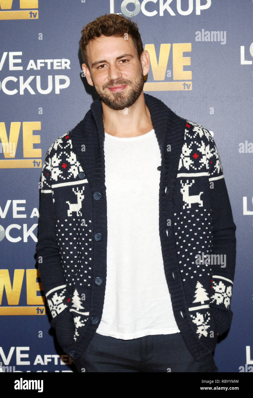 WE TV celebrates the return of 'Love After Lockup' with panel, 'Real Love: Relationship Reality TV's Past, Present & Future,' at The Paley Center for Media  Featuring: Nick Viall Where: Beverly Hills, California, United States When: 12 Dec 2018 Credit: Nicky Nelson/WENN.com Stock Photo