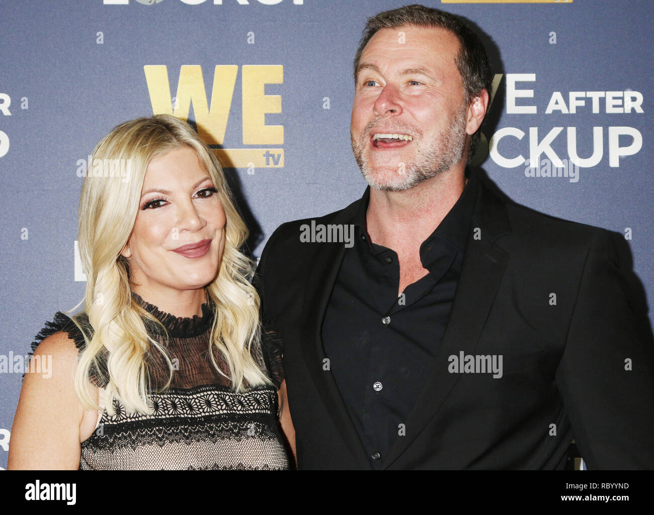 WE TV celebrates the return of 'Love After Lockup' with panel, 'Real Love: Relationship Reality TV's Past, Present & Future,' at The Paley Center for Media  Featuring: Tori Spelling, Dean McDermott Where: Beverly Hills, California, United States When: 12 Dec 2018 Credit: Nicky Nelson/WENN.com Stock Photo