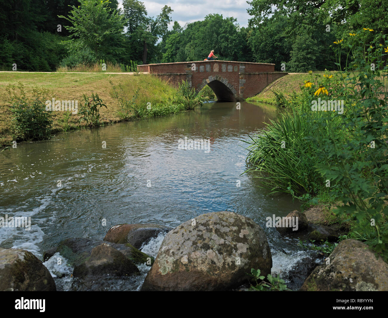 Fürst Pückler Park in Bad Muskau, UNESCO Weltkulturerbe, Landkreis Görlitz, Oberlausitz, Sachsen, Deutschland, Europa | Count Pückler Park, UNESCO, wo Stock Photo