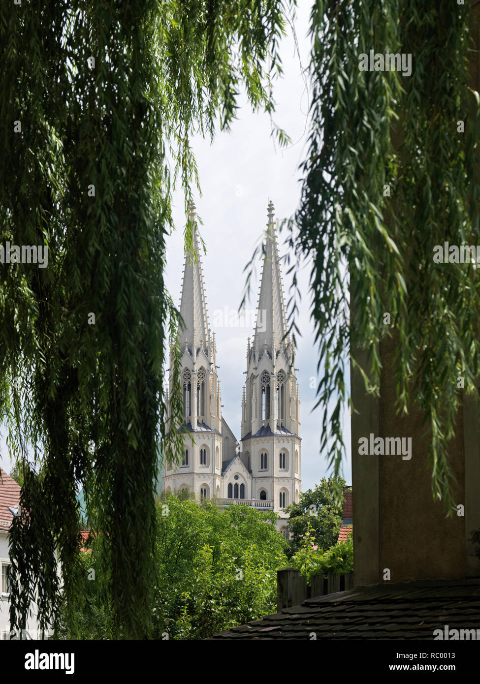 Türme der Peterskirche, Görlitz, Sachsen, Deutschland, Europa | towers of the Peter's church, Goerlitz, Saxony, Germany, Europe Stock Photo