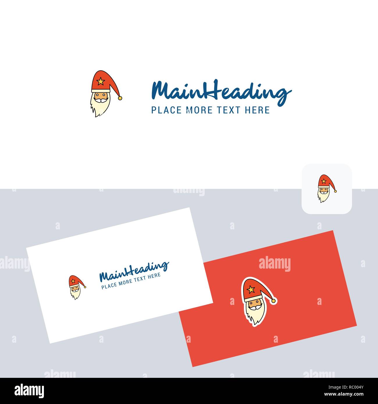 Santa Clause Vector Logotype With Business Card Template