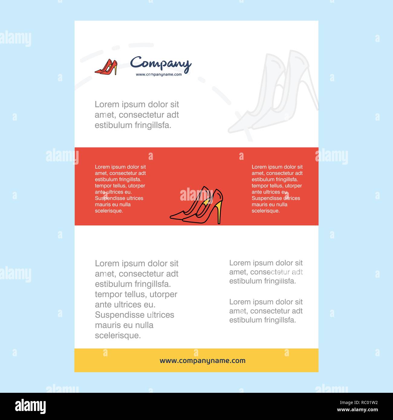 Template layout for Sandals comany profile ,annual report, presentations, leaflet, Brochure ...