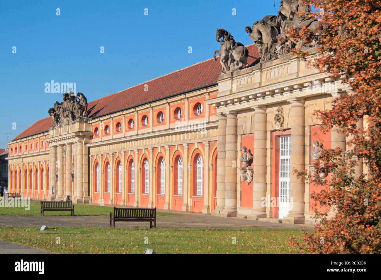 Filmmuseum im ehemaligen Marstall, der 1675 als Orangerie errichtet und seit 1714 als Pferdestall genutzt wurde, Potsdam, Brandenburg, Deutschland, Eu Stock Photo