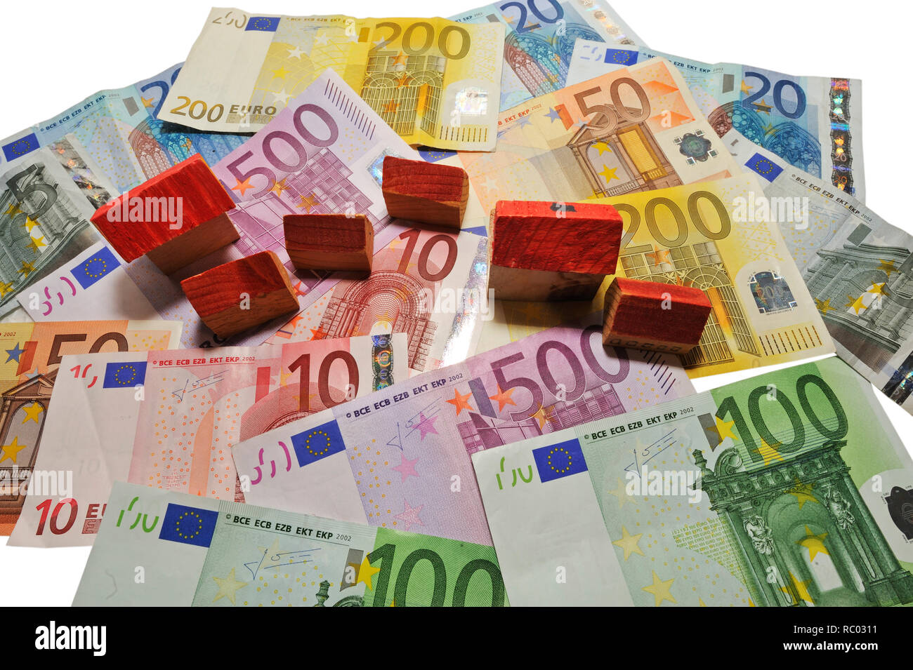 Euro-Banknoten, Geldscheine Stock Photo