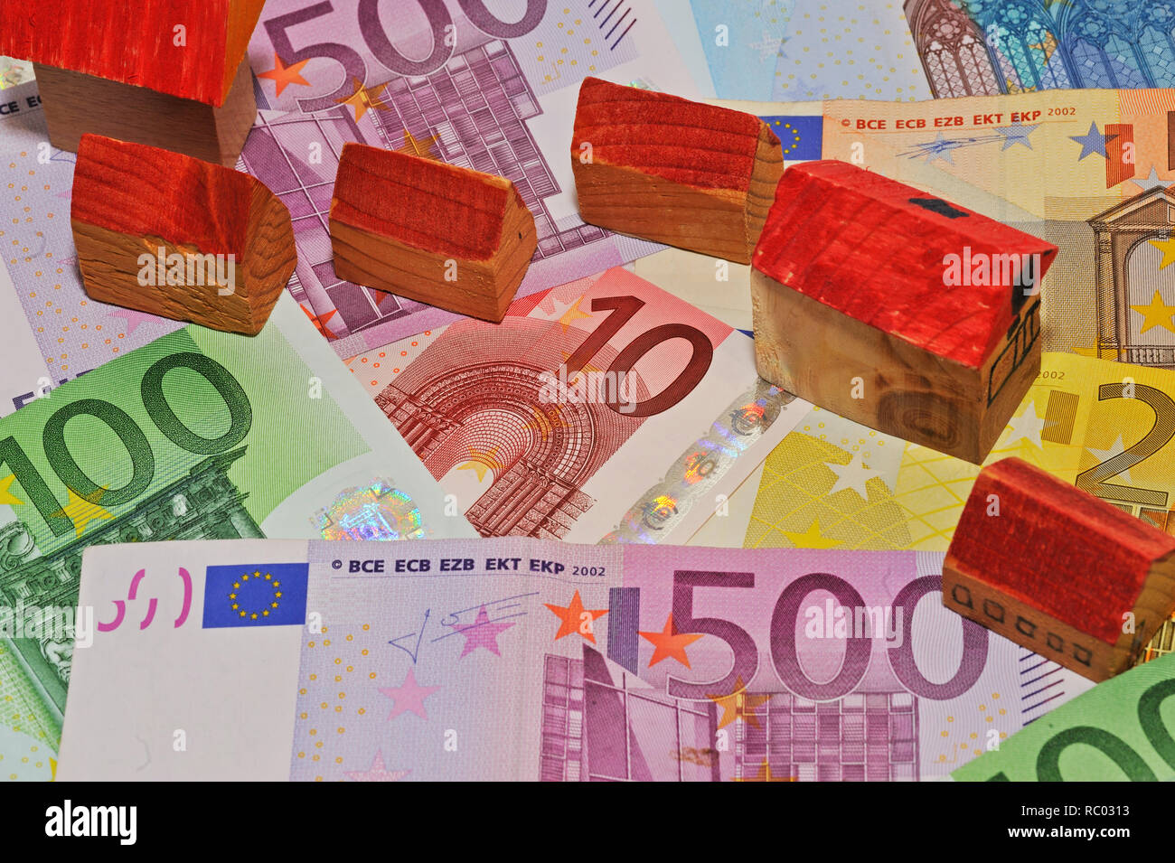 Euro-Banknoten, Geldscheine Stock Photo