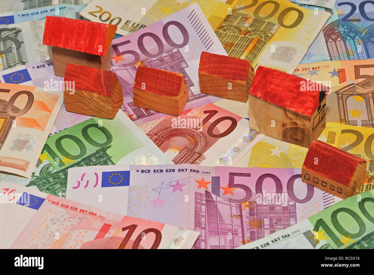 Euro-Banknoten, Geldscheine Stock Photo