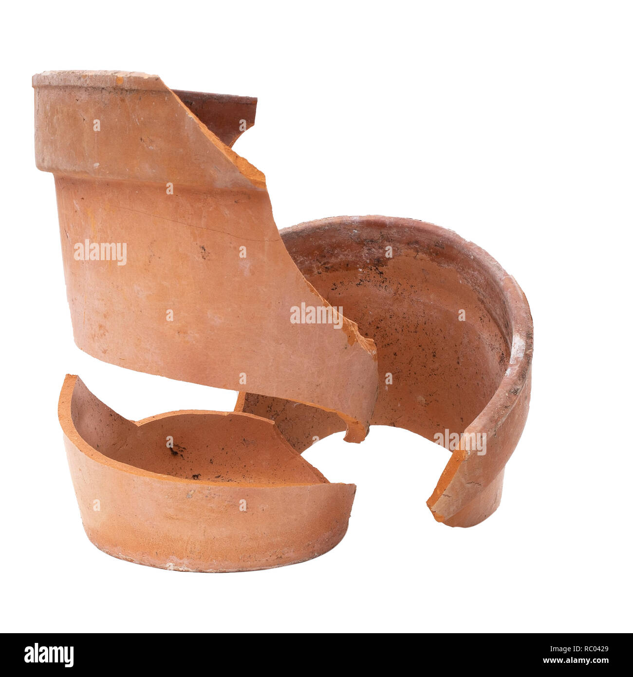 Cracked terracotta pot Cut Out Stock Images & Pictures Alamy