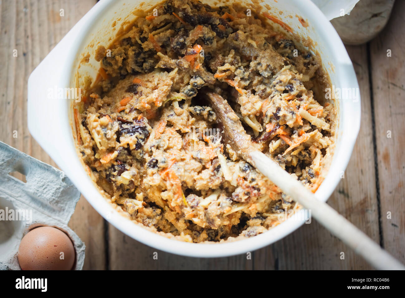Christmas pudding butter in bowl Stock Photo Alamy