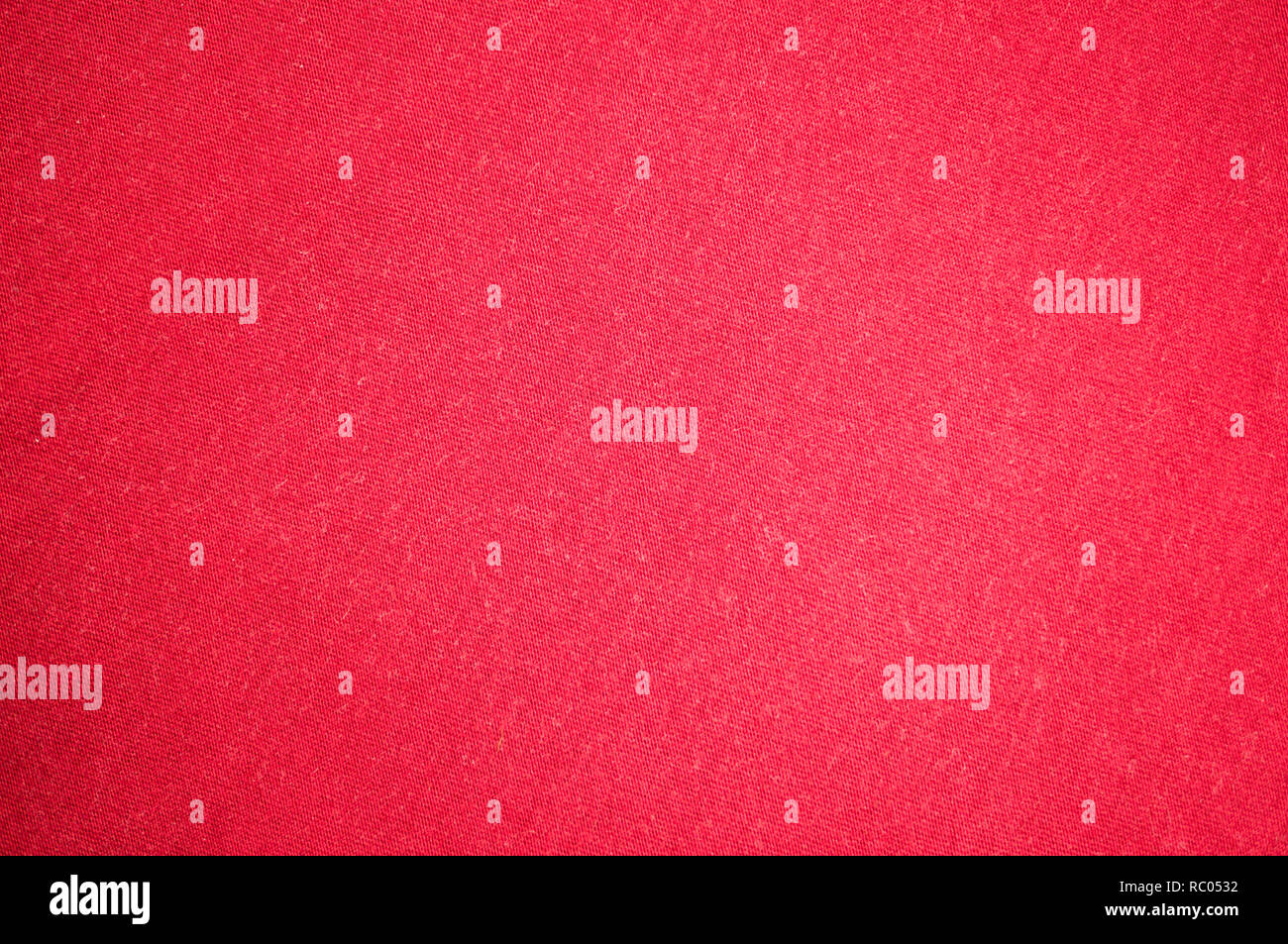 red rustic canvas fabric cloth texture. background, textile. Stock Photo