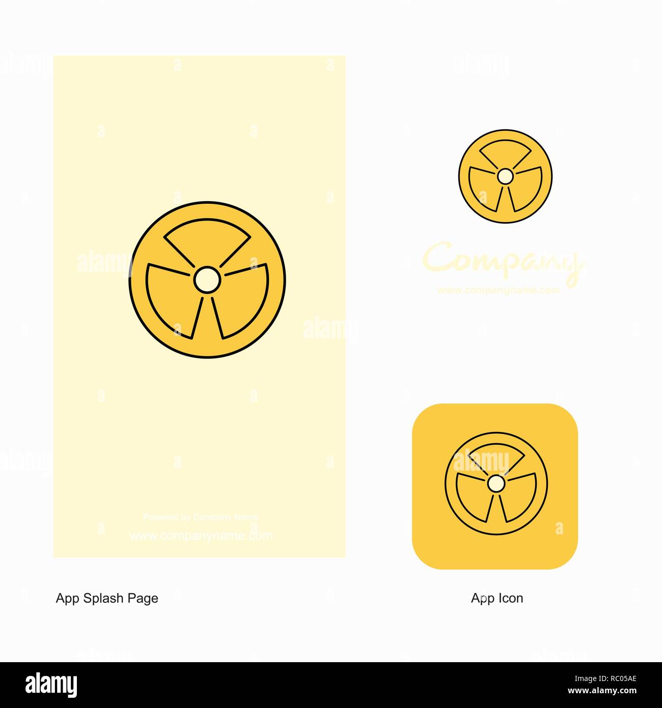 Fan Company Logo App Icon and Splash Page Design. Creative Business App