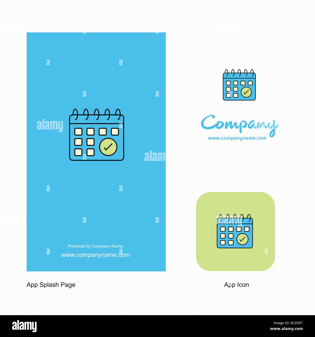 Calendar Company Logo App Icon and Splash Page Design. Creative ...