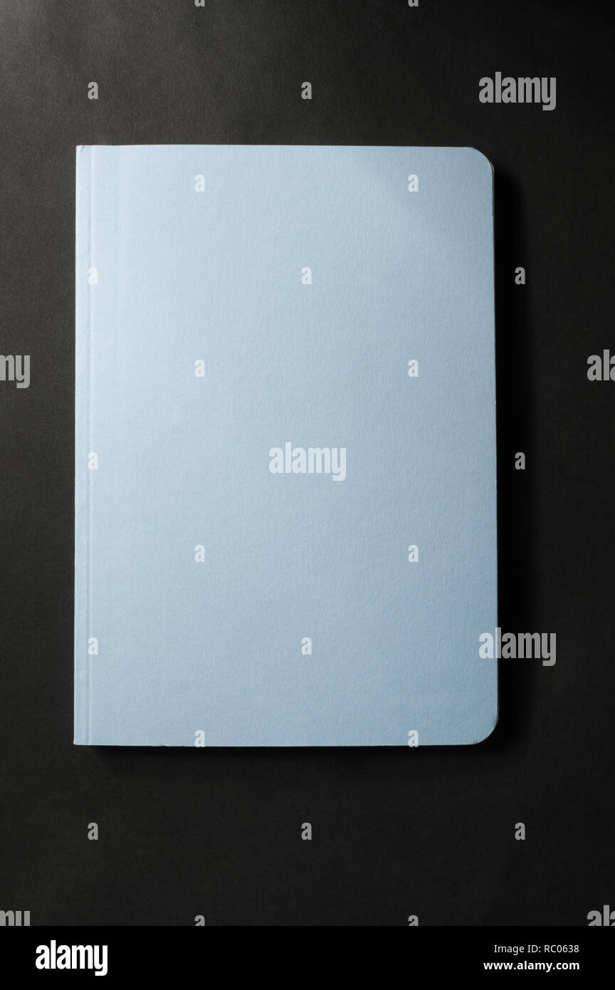 notebook diary on black background Stock Photo
