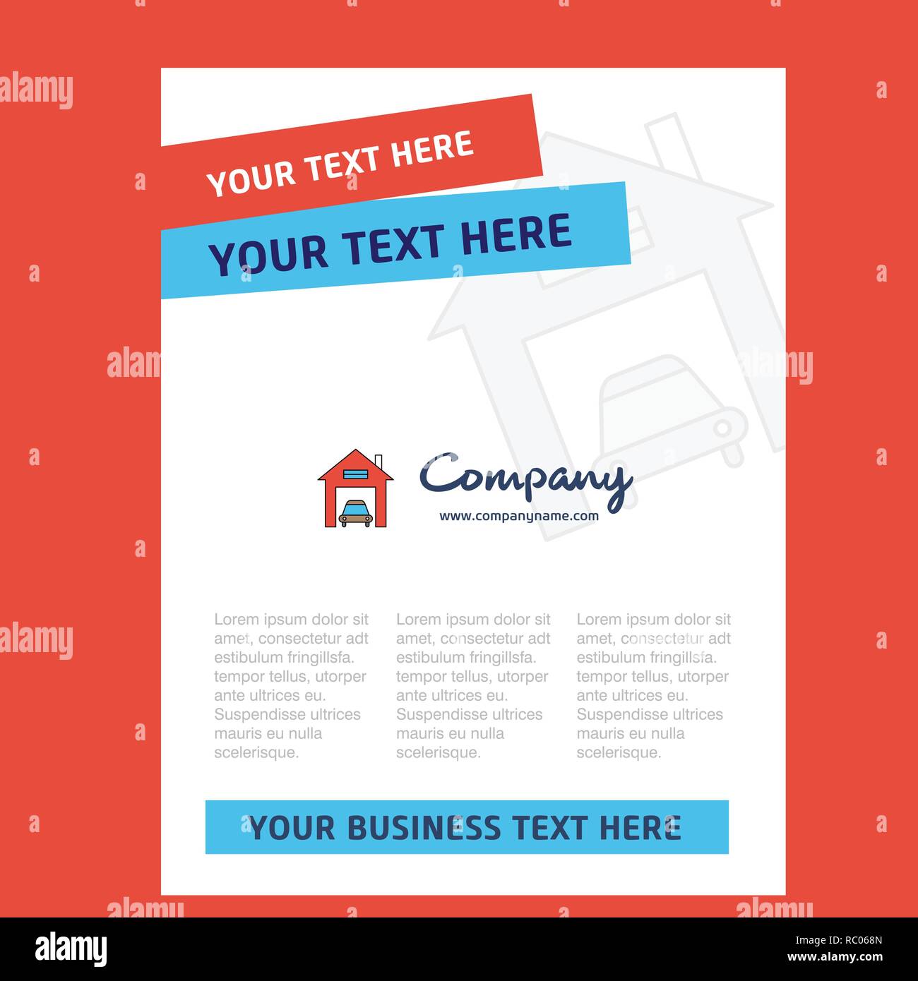 House garage Title Page Design for Company profile ,annual report