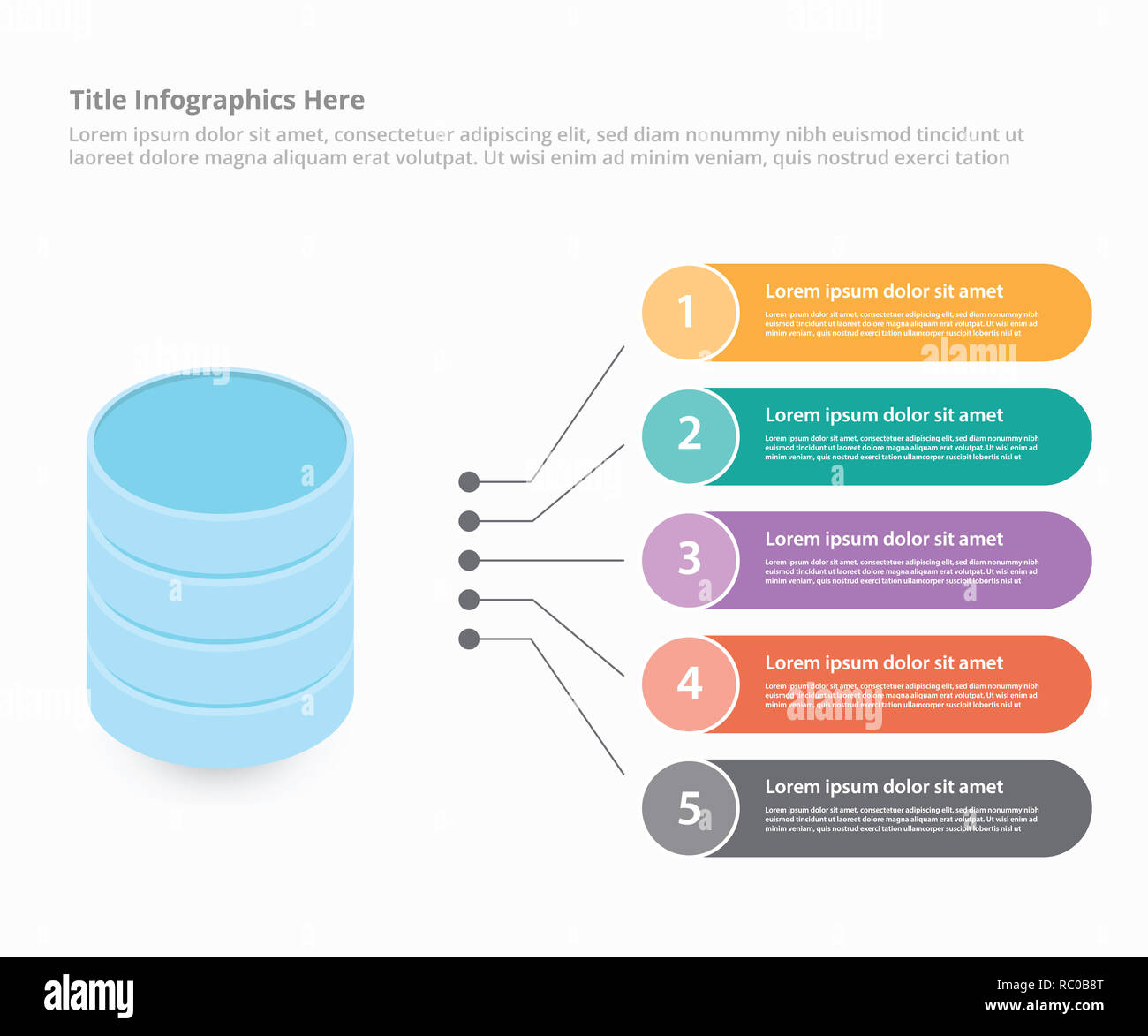 database data center with isometric style infographic template banner  website or brochure print for information statistic - vector illustration  Stock Photo - Alamy