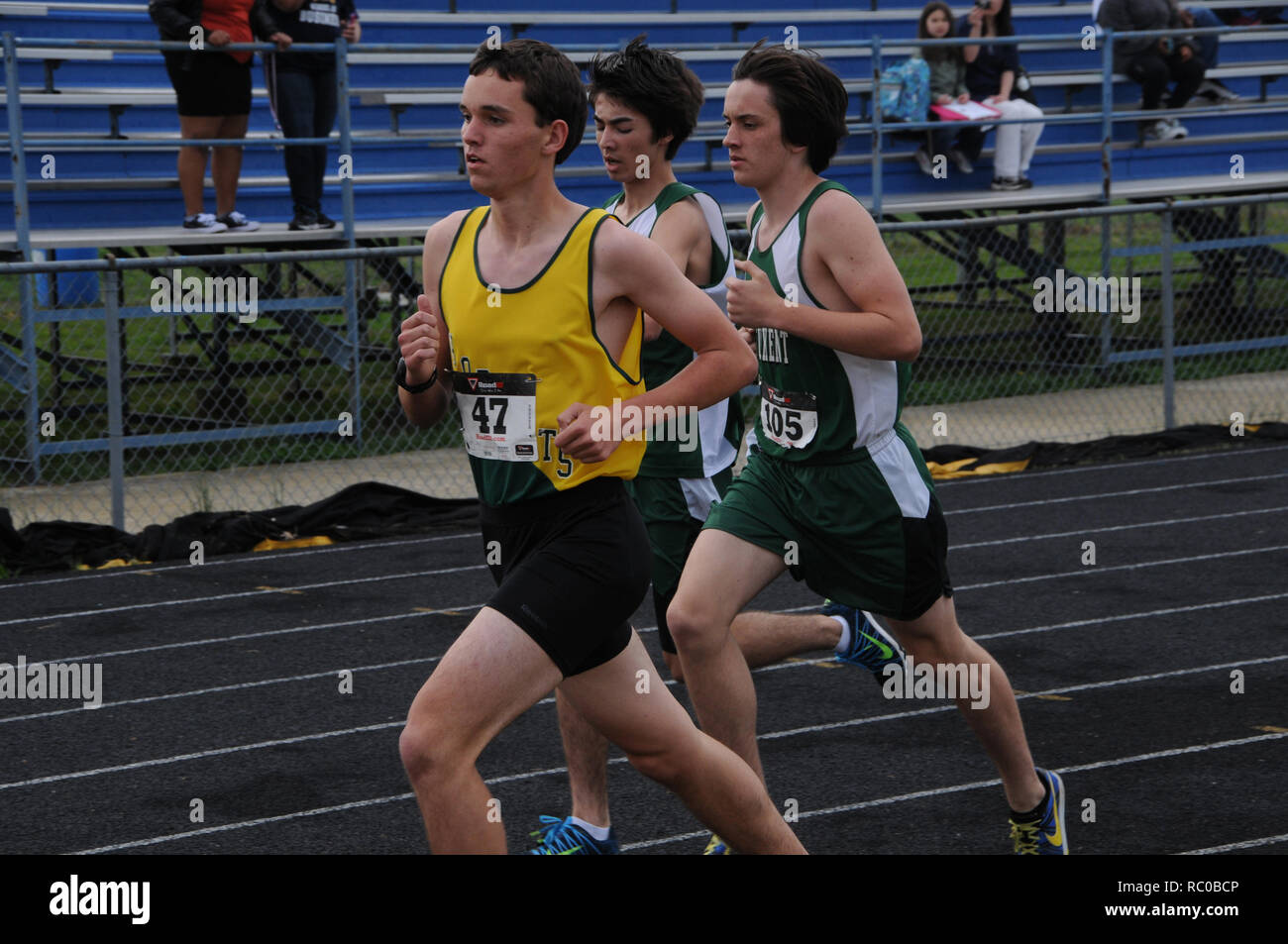 High school track meet Stock Photo