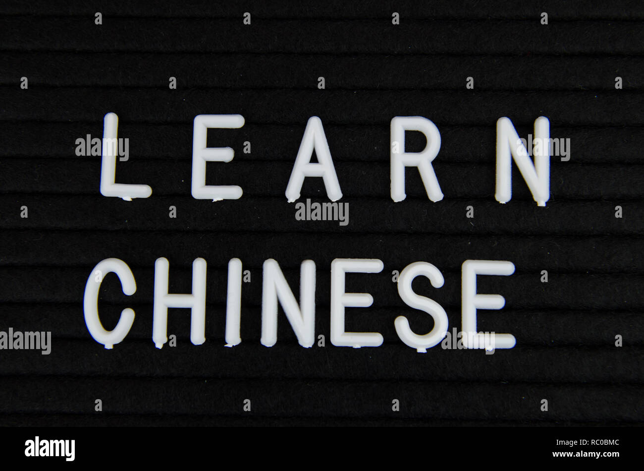 Learn Chinese Language sign Stock Photo - Alamy