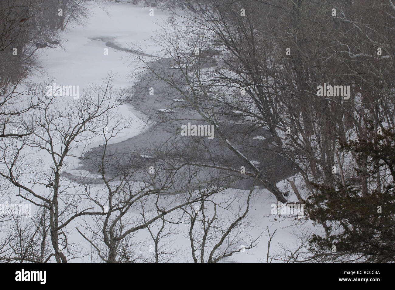 Frozen River, Battelle Darby Creek Metropark, Ohio Stock Photo - Alamy