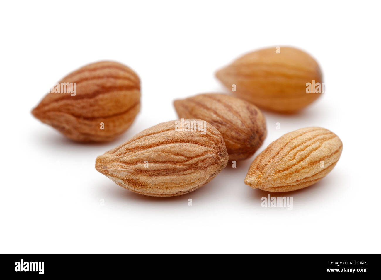 Mahlep or Mahaleb seeds isolated on white background Stock Photo